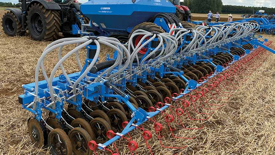 Close up of seed drill
