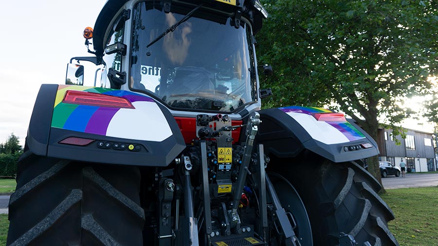 The Sassy Ferguson tractor sporting the winning design © MAG/Lizzie McLaughlin