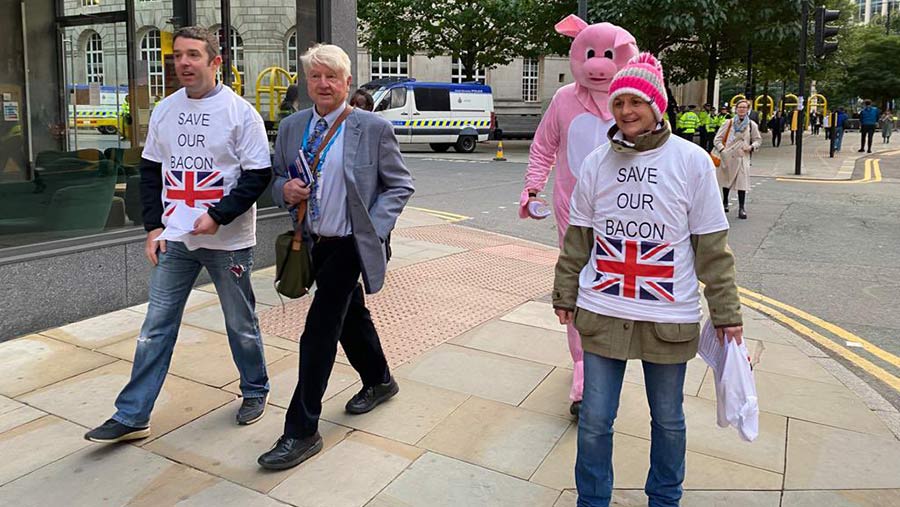 Great British Bacon protestors