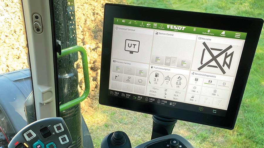 tractor armrest controls