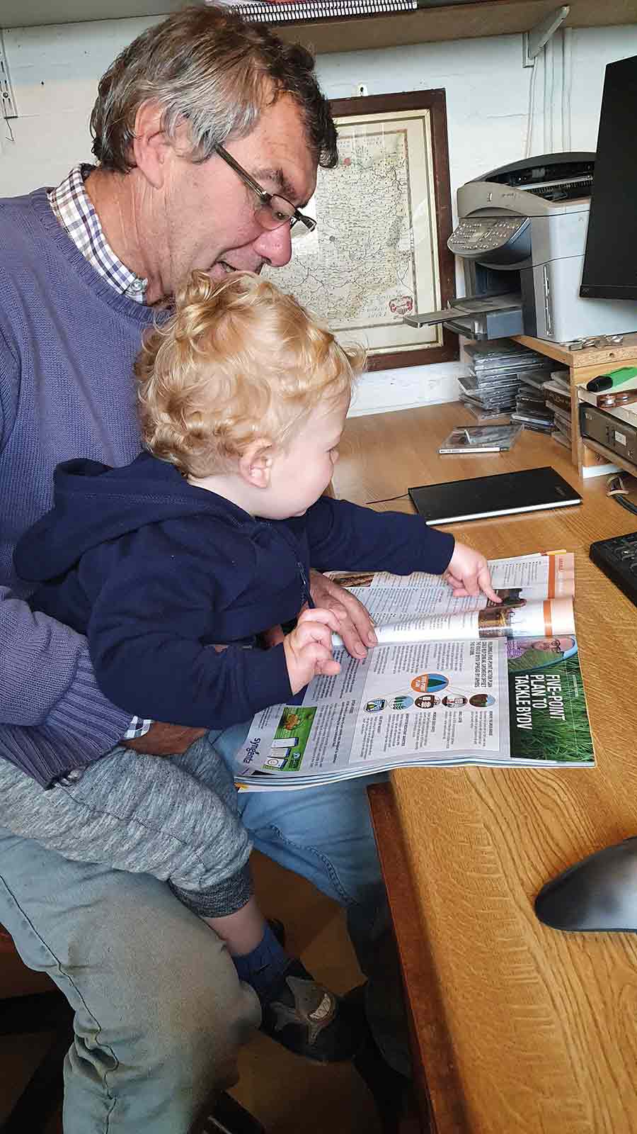 Max Crossman with granddad