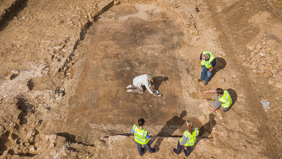 Aerial view of villa site