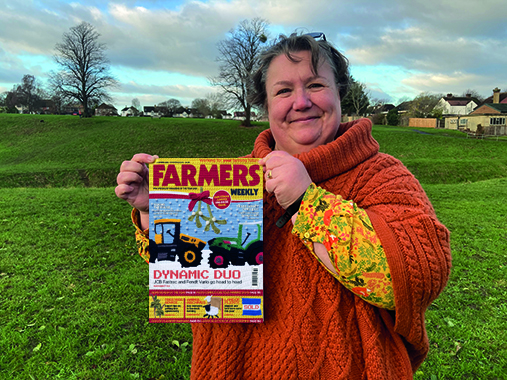 Carole Baker with the FW front cover