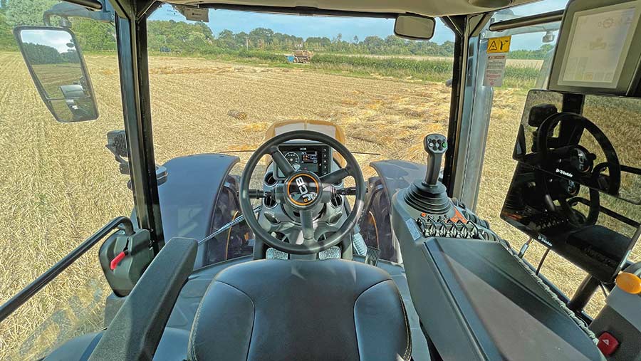 JCB tractor driver's view
