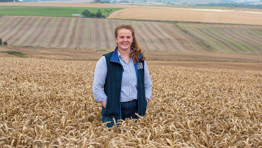 Harriet Ross in wheat field