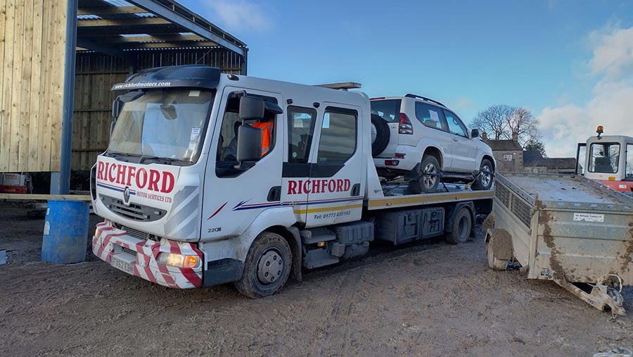 Stolen machinery farm raid Derbyshire