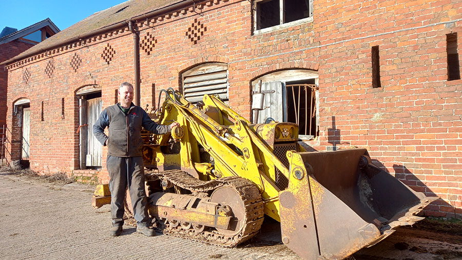 Ben Blandford with a Massey Ferguson