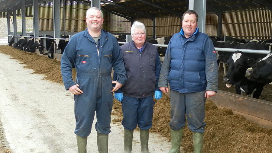 Dairy-farming-family-From left: John Harvey and Margaret and Stuart Harvey