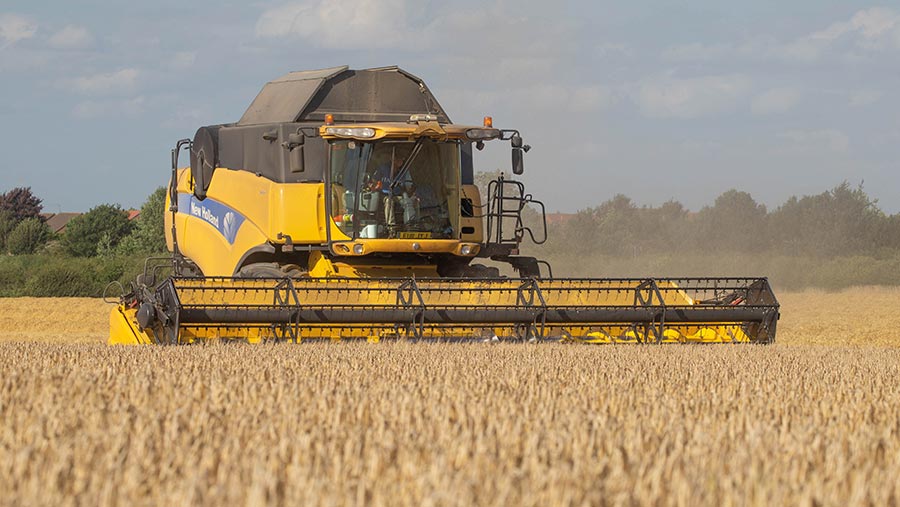 Harvesting barley