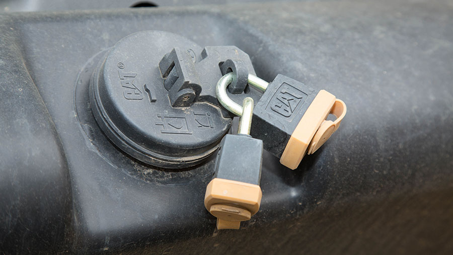 locks on a fuel tank