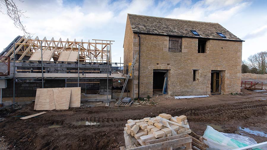 Barn conversion in progress