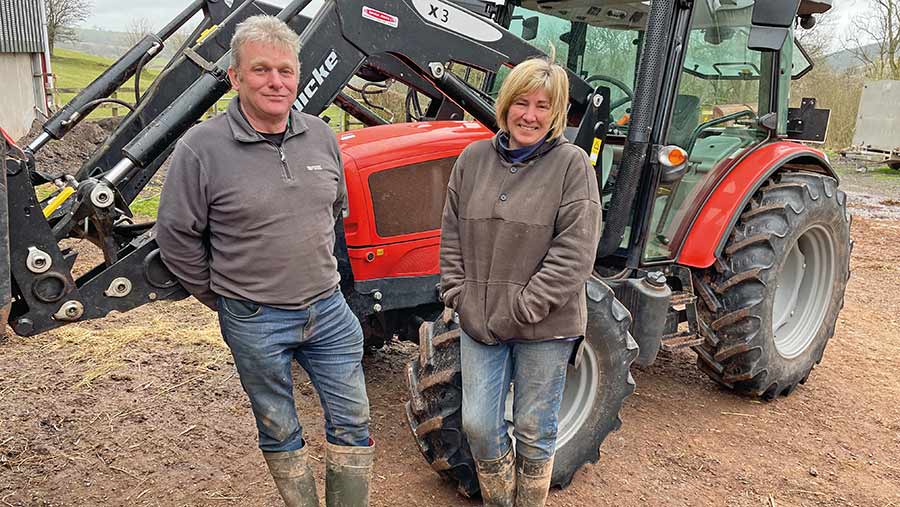 Farmworker David Evans and Marilyn Jones