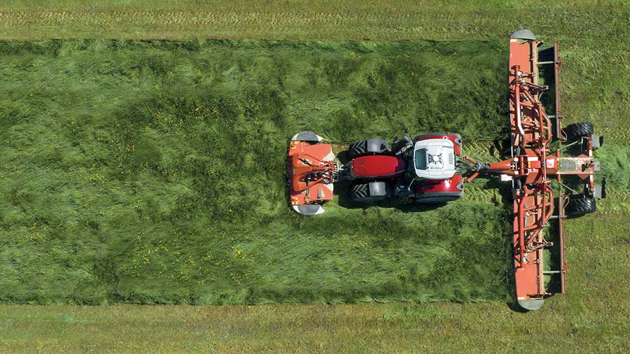 Aerial view of Kuhn FC 13460 RA mower