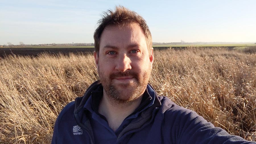 Farmer Tom Clarke in field