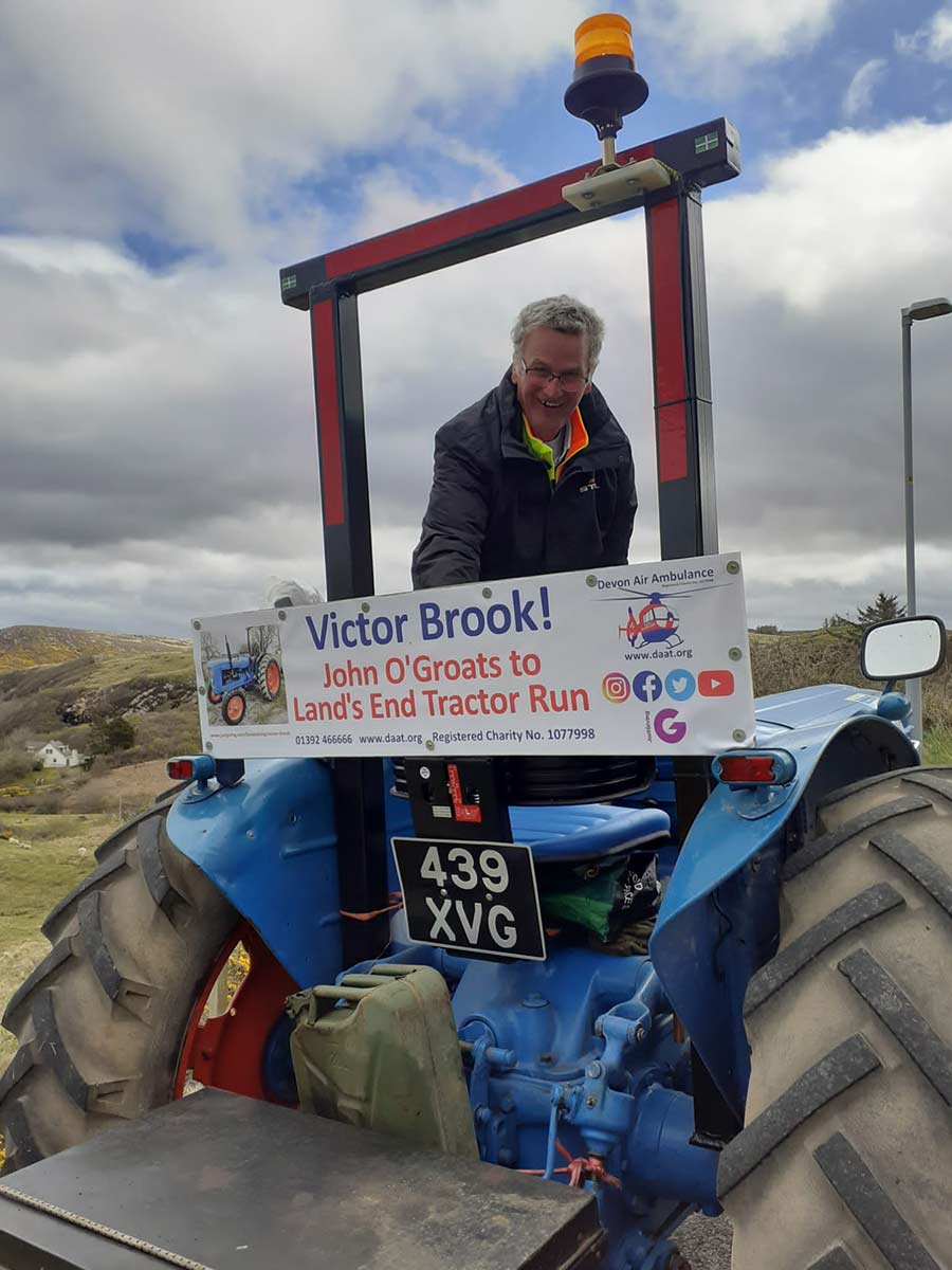 Vic Brook on tractor