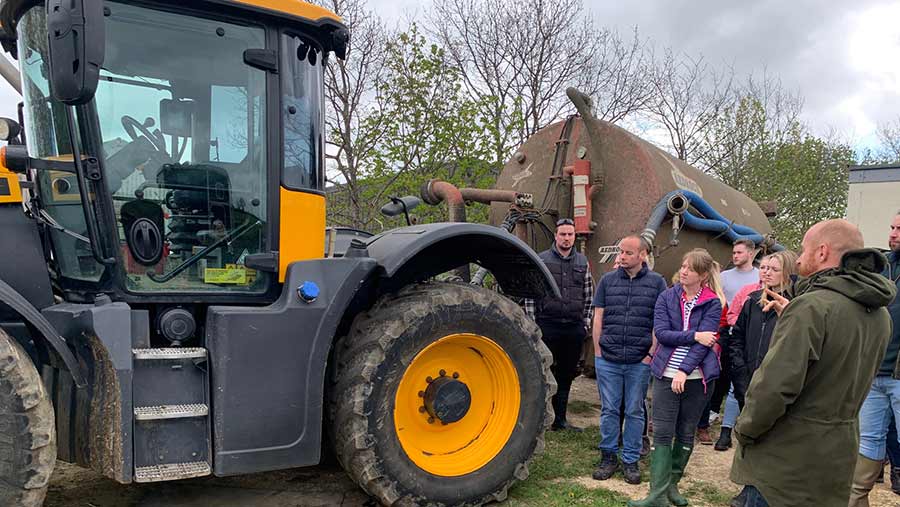 PC Rob Cross with tractor and visitors