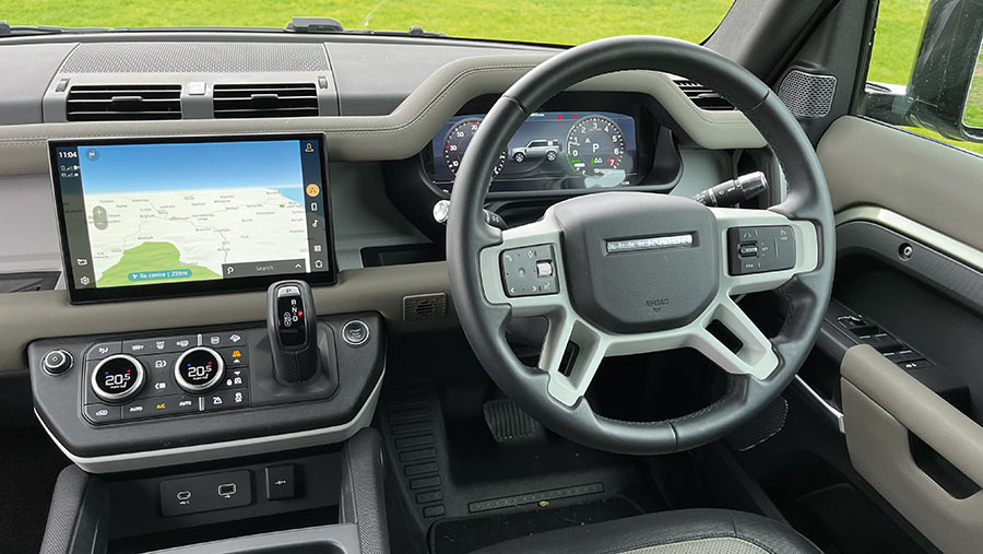 Land Rover Hybrid Defender interior