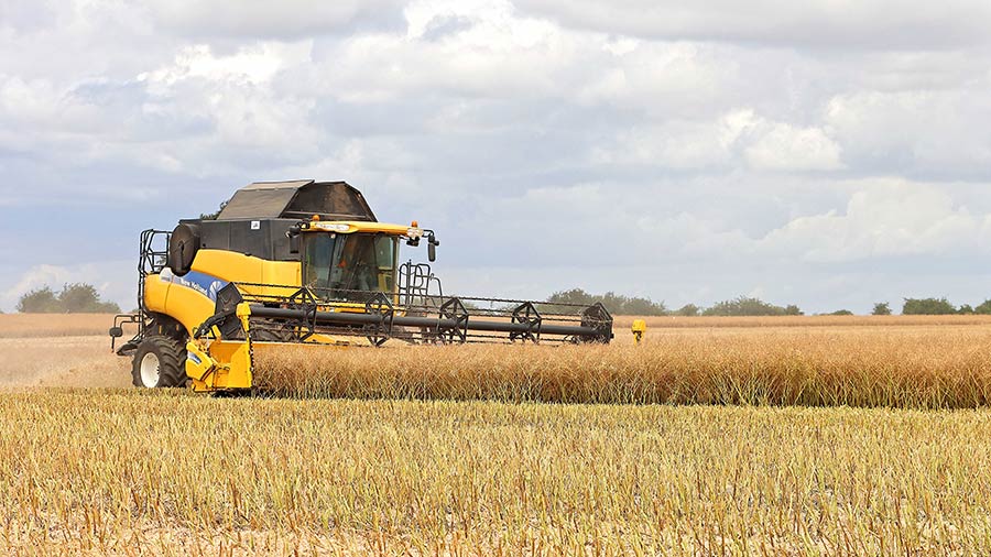 Harvesting Aurelia OSR Whitton North Lincolnshire - photo submitted by Tracey Marsden