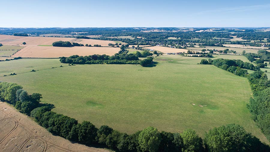 Landar vid Lockerley, nära Rumsey i Hampshire