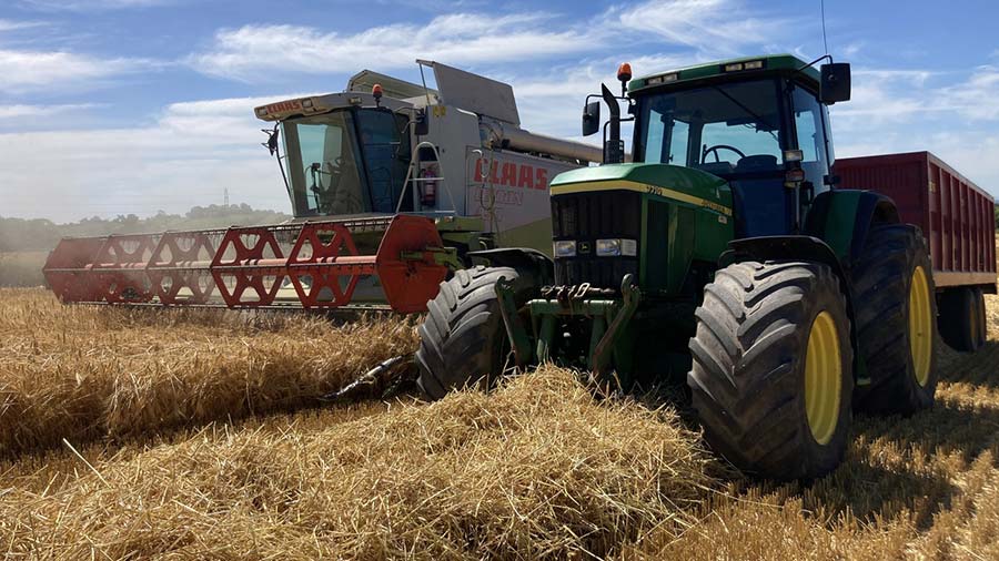 Meadow's barley harvest - photo submitted by Neil Woolliscroft to the 2022 harvest photo gallery