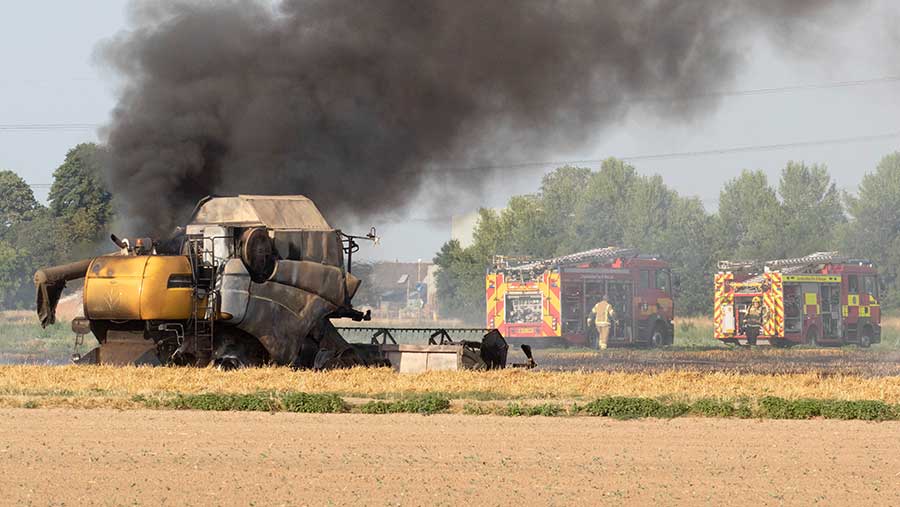 NFU Mutual dealt with 124 combine fire claims last year © Tim Scrivener