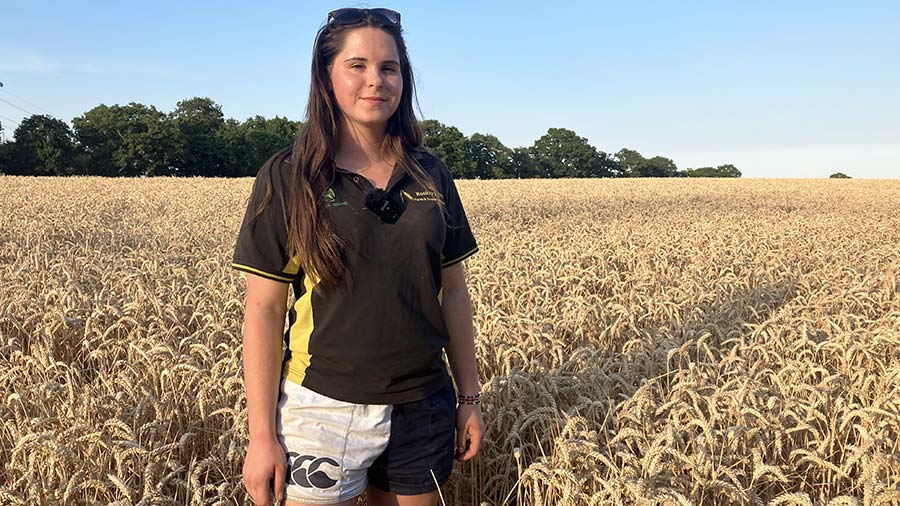 Eleanor Gilbert in wheat field