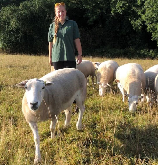 Sheep farmer Amy Matravers