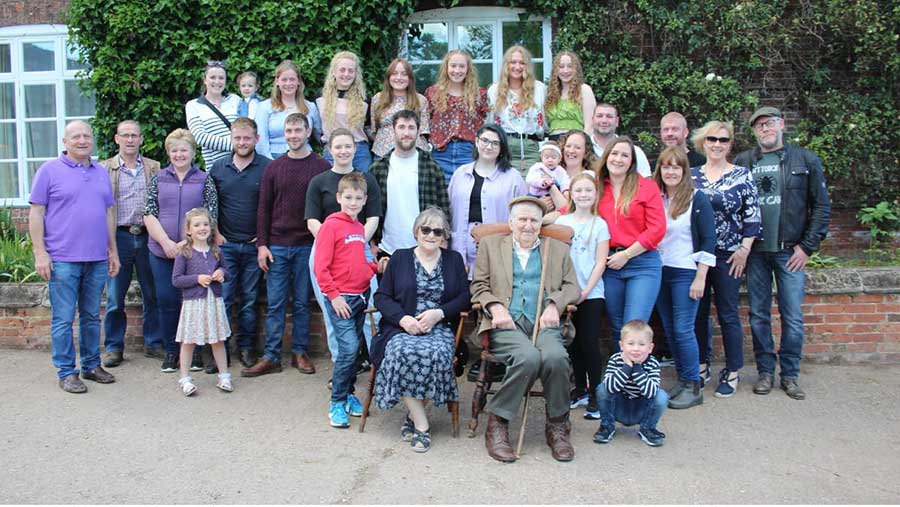 Large family group posed for a photo