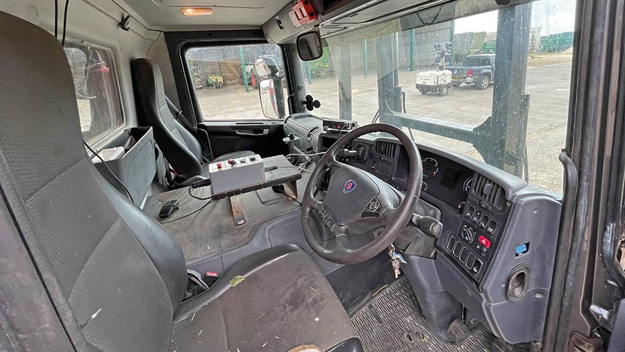 Cab interior