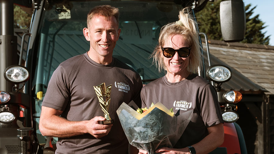 Over 40s winners Graeme Slater (left) and Lucy Sheffield
