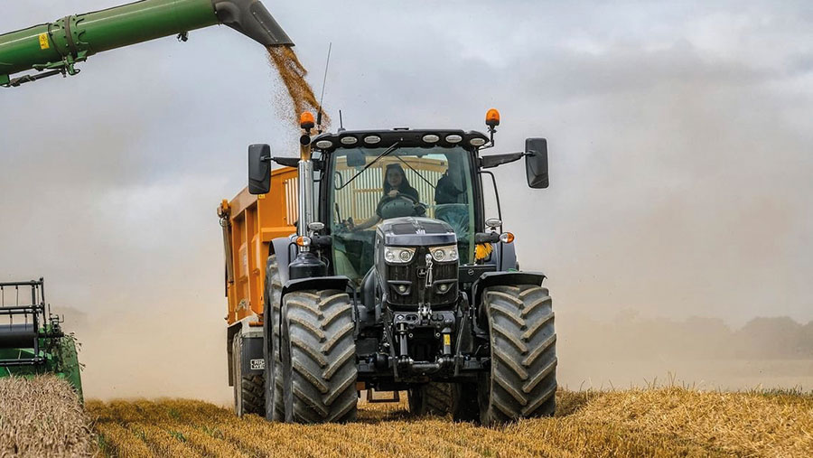 combining Zyatt winter wheat