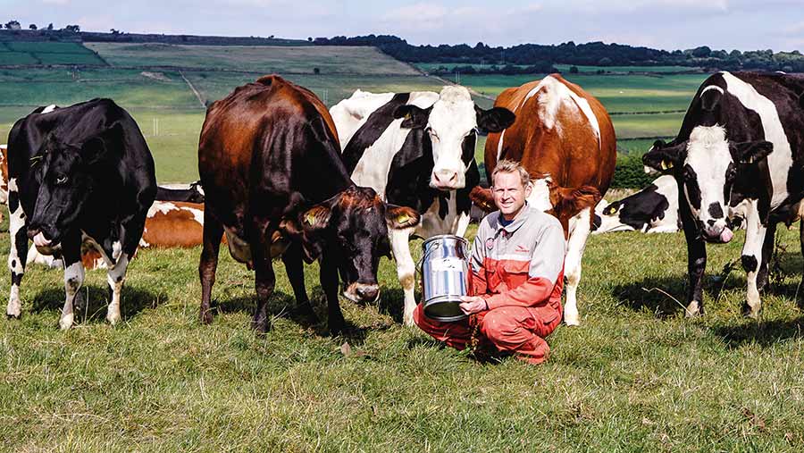 Eddie Andrew with herd