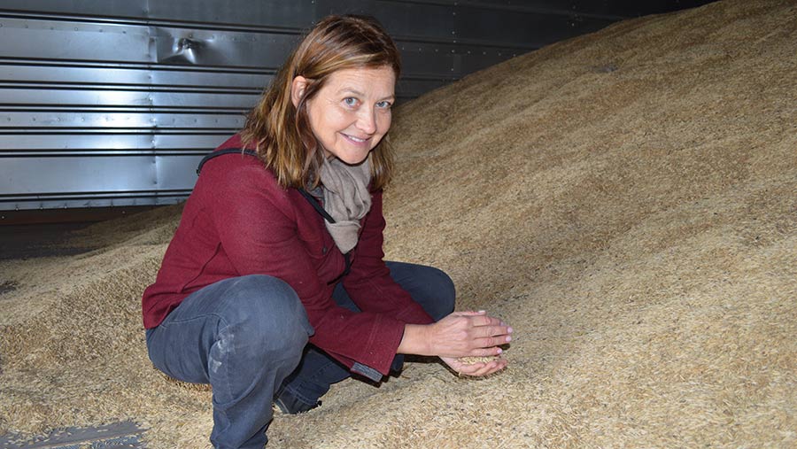 Sophie Alexander with wheat-bean mix