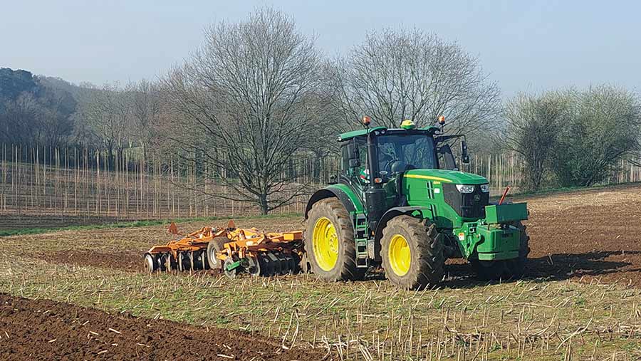 tractor in field