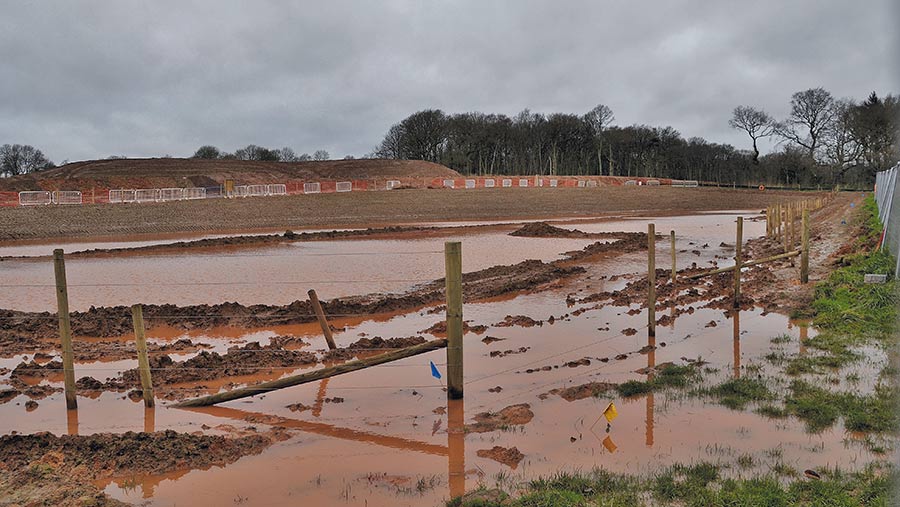 Flooding caused by HS2 © Simon Henley