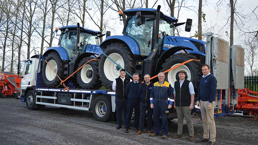 Rea Valley Tractors staff and vehicles