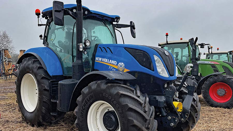 Tractor at auction sale