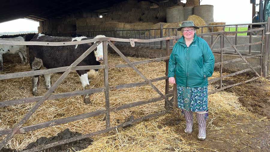 Defra secretary Therese Coffey was on farm this week © Defra