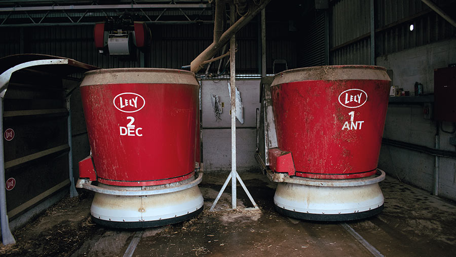 Two large steel tubs