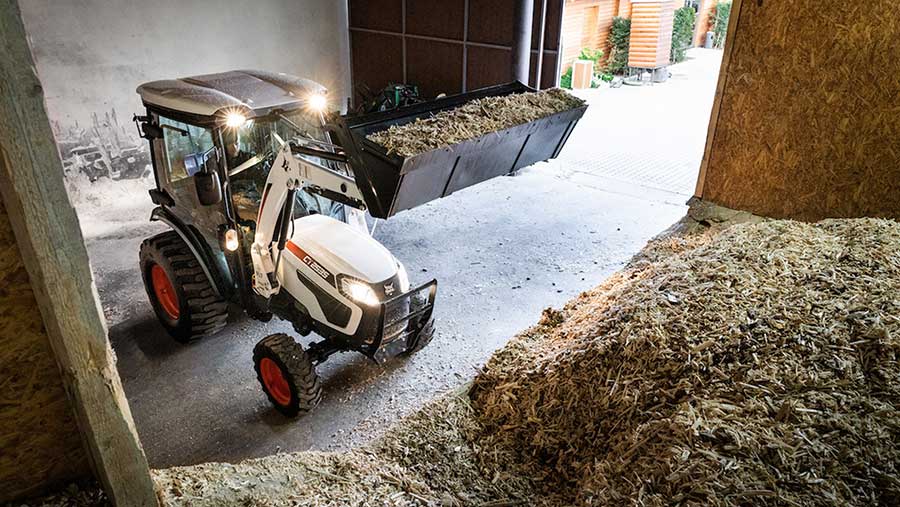 The 35hp Bobcat CT2535 Cab compact tractor with loader and bucket © Bobcat