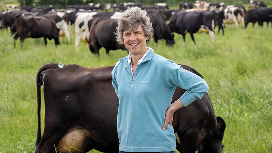 Catherine Pickford with her herd