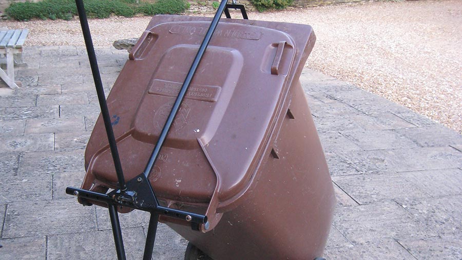 Wheelie bin trolley