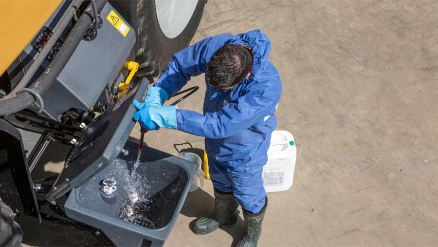 Man checking water quality