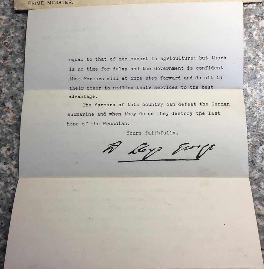 Typed and signed letter