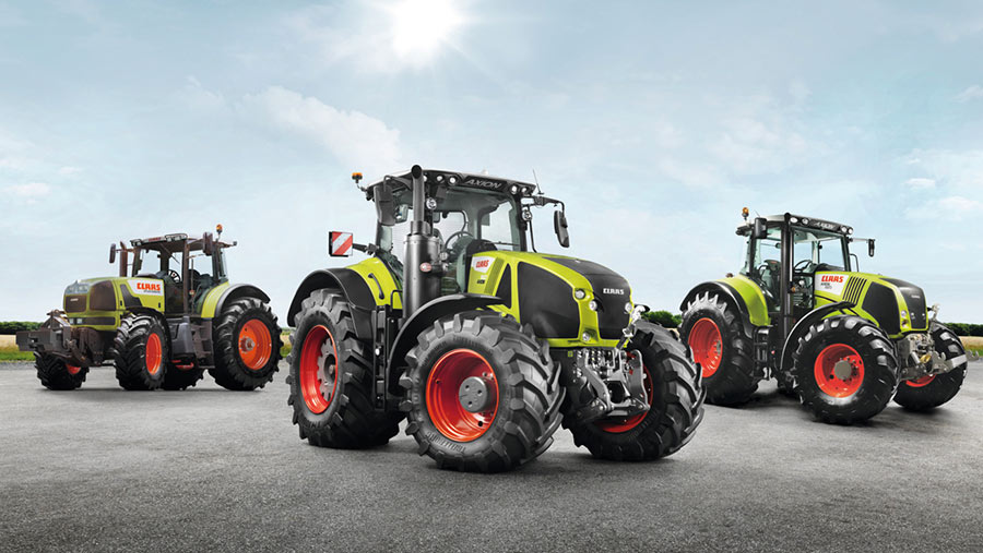 Three new Claas tractors