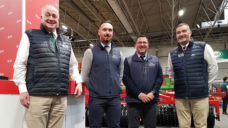 Group of dealers at a machinery show