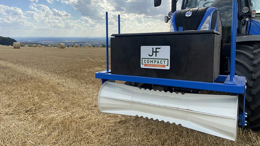 Crop roller and front box