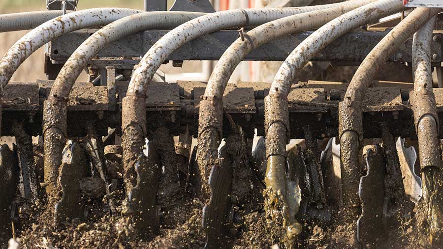 Digestate being applied