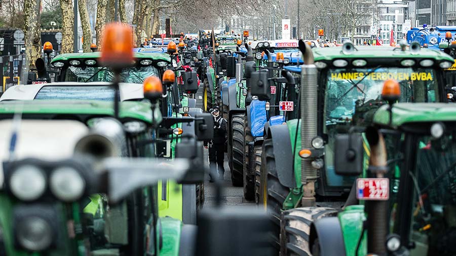 Flemish farmers in mass demo against nitrogen emission cuts - Farmers ...