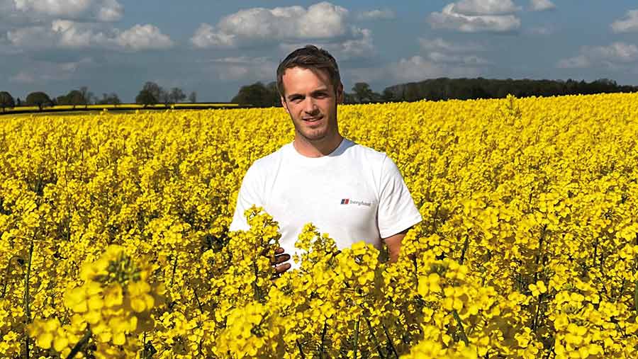 Ed Horton in OSR crop